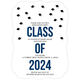 Navy Graduation Cap Confetti Invitations Image 3 of 6